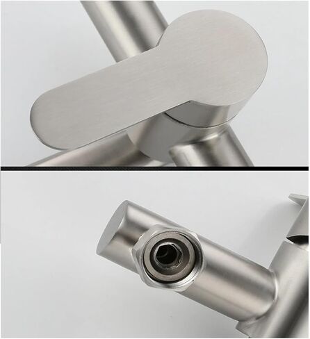 Stainless Steel Kitchen Wall-Mounted Bathroom Bathtub Long spout Water Outlet 360-degree Rotating Sink Hanging Balcony Faucet in Saudi Arabia