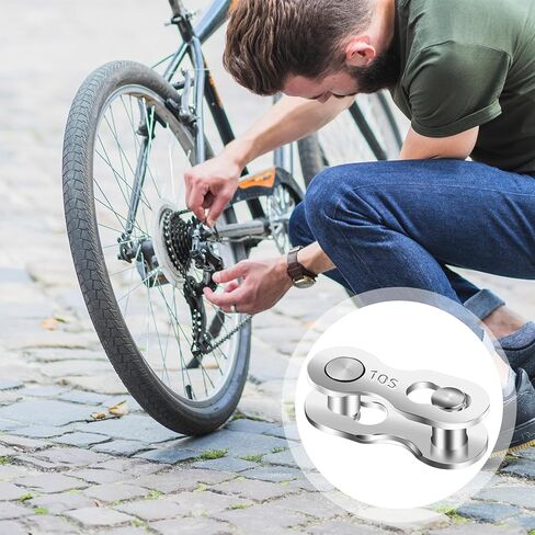 Jeffdad 6 أزواج من سلسلة الدراجات ذات 10 سرعات، وصلة مفقودة للدراجة لسلسلة 10 سرعات قابلة لإعادة الاستخدام للدراجة الفولاذية المفقودة الرابط الرئيسي لسلاسل الدراجات in Saudi Arabia