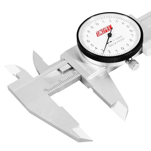 فرجار قرص 150 مم، أداة قياس مترية احترافية من الفولاذ المقاوم للصدأ، نطاق 0-150 مم مع تدرج 0.02 مم، فرجار رنيه دقيق مقاوم للصدمات مع حقيبة حمل صلبة للميكانيكيين والأعمال اليدوية in Kuwait