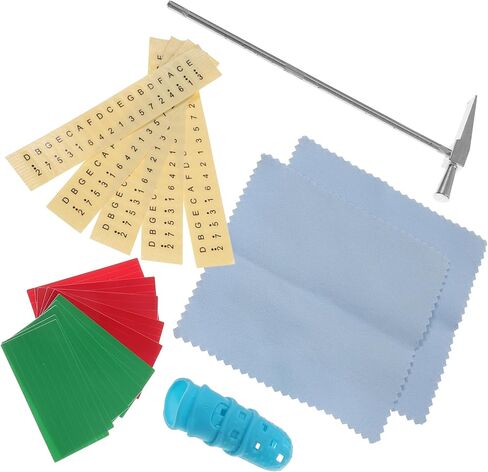 Yardwe Thumb Piano Accessory Kit with Slip Tuning Hammer Scale Stickers and Cleaning Cloth for Accurate Tone and Maintenance Random Color in Saudi Arabia