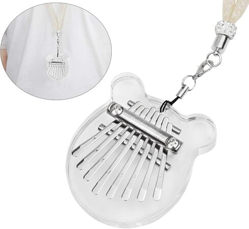 Alnicov Acrylic Finger Piano，8 Keys Kalimba Thumb Piano，with lanyard Suitable for Beginners in Birthday Christmas in Saudi Arabia
