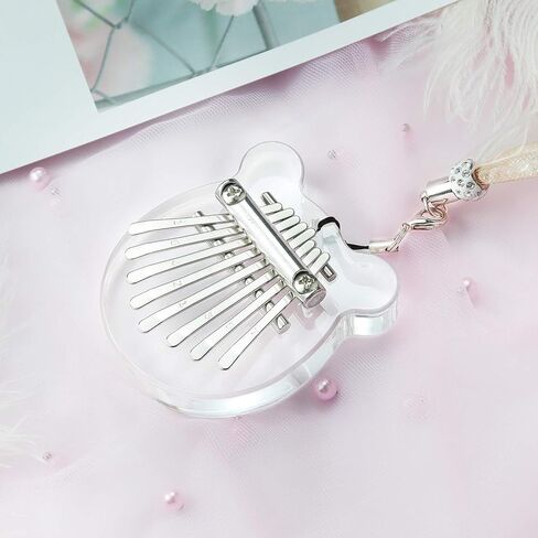 Alnicov Acrylic Finger Piano，8 Keys Kalimba Thumb Piano，with lanyard Suitable for Beginners in Birthday Christmas in Saudi Arabia