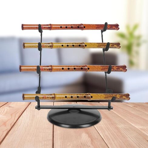 Desktop Dizi Display Stand round Base, Iron Flute Storage Holder Organizer for Xiao and Ethnic Wind Instruments in Saudi Arabia