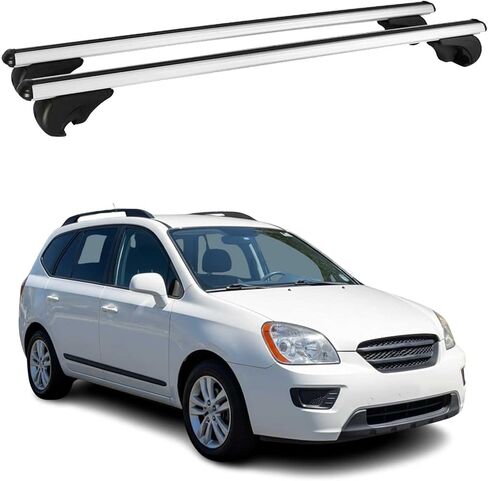 رفوف سقف Omac Cross Bars حامل الأمتعة متينة لـ Kia Rondo 2007-2010 Black 2 PCS مضاد للسرقة للسفر Kayak Canoe Surf التزلج على الجليد التزلج على الجليد in Kuwait