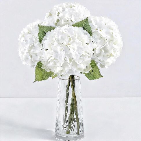 3Pcs 21" Real Touch Blue Hydrangea Artificial Flowers, Realistic Latex Faux Hydrangea Flowers Full Fake Hydrangeas for Home Party Wedding Floral Arrangements Centerpieces Outdoor Decor in Saudi Arabia