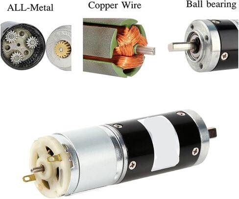 28MM Diameter DC Planetary Encoder Gear Motor High Torque Speed Reducer CW/CCW DIY Robot 28GP-365 Curtain Balance Car(12V Encoder Motor,1 Ratio 264) in Saudi Arabia