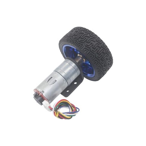 محرك DC DC 6V 12V 24V 12-1360 RPM Mini Encoder Gear Motor مع اقتران عجلة 65 مم خط تتبع ذكي عدة السيارة الذكية: 12 دورة في الدقيقة، الجهد: DC 6 فولت (تيار مستمر 6 فولت، 26 دورة في الدقيقة) in Saudi Arabia