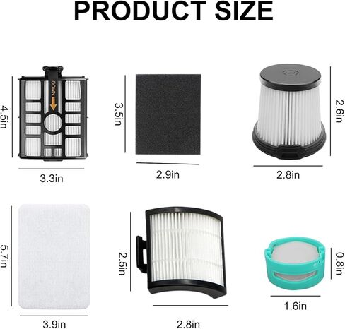 IW3511 IW1111 IW3120 IW3615 Vacuum Filter Replacement for Shark Detect Pro Lightweight Cordless Stick Vacuum Cleaner, Compatible with Shark Detect Clean Auto Empty System, 14 Pack in Kuwait