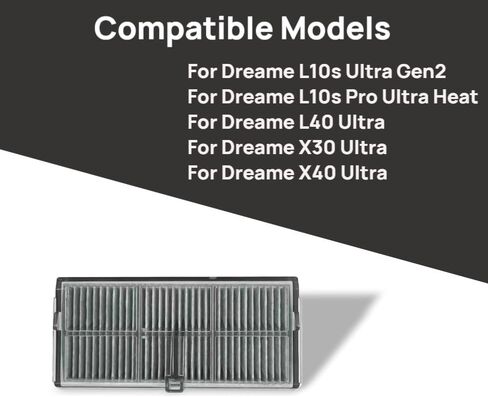 (10 قطع) فلتر HEPA بديل X40 Ultra لـ Dreame X40 Ultra/ L10s Pro Ultra Heat/ X30 Ultra/ L10s Ultra Gen 2/ L40 Ultra Robot المكنسة الكهربائية، ملحقات المرشحات، مرشحات قطع الغيار in Kuwait