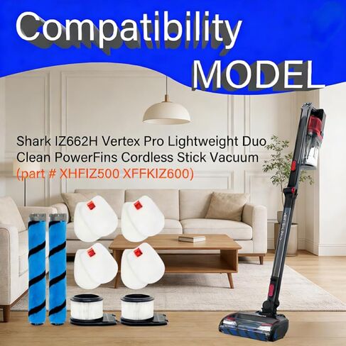 IZ662H Accessories Kit for Shark IZ662H Vertex Pro Lightweight Duo Clean PowerFins Cordless Stick Vacuum Replacement Parts XHFIZ500 XFFKIZ600 855FFJ362H in Saudi Arabia