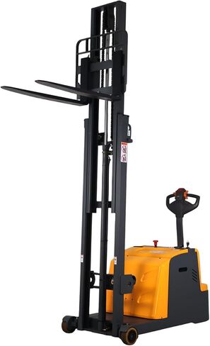 Tory Carrier Counterbalanced Full Electric Stacker Material Lift 2200lbs Capacity Straddle Forks 118" Lifting Height in Kuwait