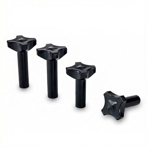 قطع غيار ماكينة الآيس كريم الناعمة M8، 4 عبوات من صواميل التثبيت الصلبة على شكل نجمة، 2 طويلة (80 مم) و2 قصيرة (64 مم)، مادة ABS ملولبة بالنحاس in Kuwait