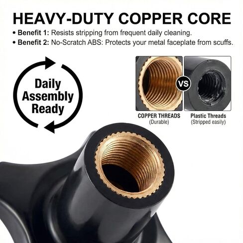 قطع غيار ماكينة الآيس كريم الناعمة M8، 4 عبوات من صواميل التثبيت الصلبة على شكل نجمة، 2 طويلة (80 مم) و2 قصيرة (64 مم)، مادة ABS ملولبة بالنحاس in Kuwait