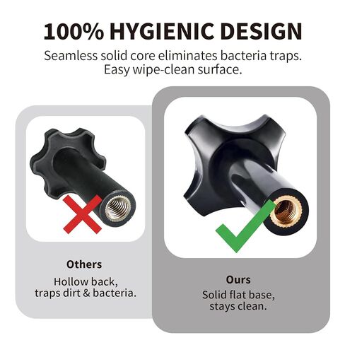 قطع غيار ماكينة الآيس كريم الناعمة M8، 4 عبوات من صواميل التثبيت الصلبة على شكل نجمة، 2 طويلة (80 مم) و2 قصيرة (64 مم)، مادة ABS ملولبة بالنحاس in Kuwait