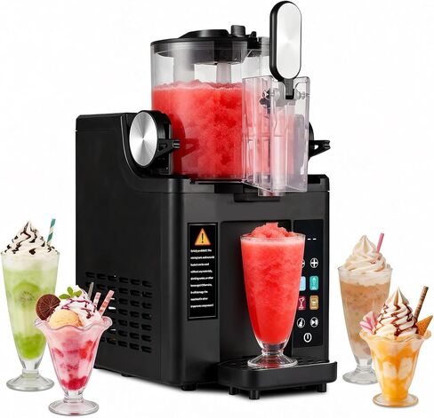Slushie Machine& Soft Serve Ice Cream Maker, Slushie Machine for Home,Frozen Drink Machine, No Ice Needed, Self Cleaning Slushy Machine, Perfect for Milkshake, Frozen Margaritas, Cocktail and More in Saudi Arabia