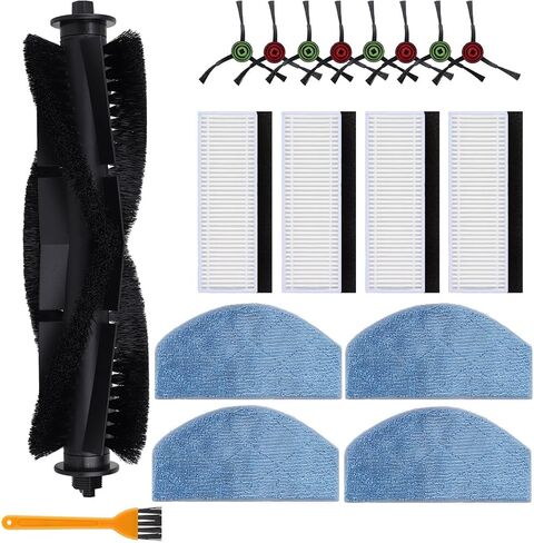 Replacement Parts for Tikom G8000 MAX/TikomL8000 Pro (2025 Year Versions) Robot Vacuum Cleaner - Spare Accessories - 1 Main Roller Brush 8 Side Brushes 4 HEPA Filters 4 Mop Pads and 1 Brush in Saudi Arabia