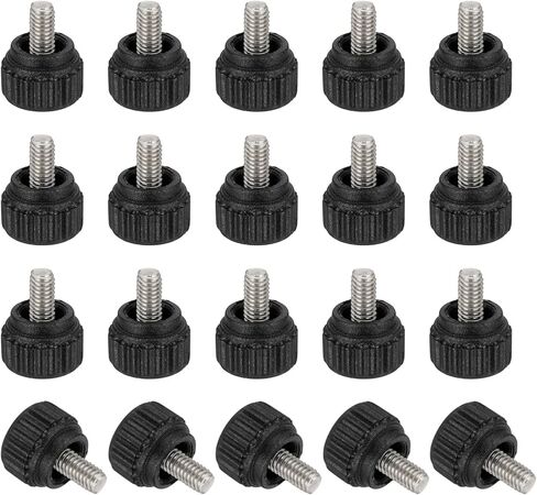 20 Pcs Threaded Knurled Thumbscrew, M4 x 6mm Monitor Mount Arm Screws Stainless Steel Clamping Knobs Grip Thumb Screw for Computer TV in Saudi Arabia