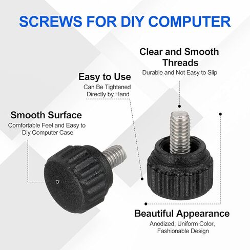 20 Pcs Threaded Knurled Thumbscrew, M4 x 6mm Monitor Mount Arm Screws Stainless Steel Clamping Knobs Grip Thumb Screw for Computer TV in Saudi Arabia