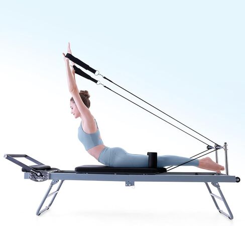 Arkantos Pilates المصلح المصلح قابلة للطي ، معدات بيلاتيس المصلحة لتمرين الرياضة واستخدام المنازل ، مناسبة للمستخدمين المتوسطين والمبتدئين in Kuwait