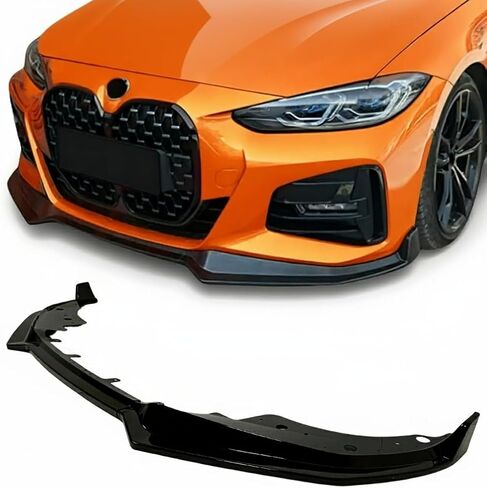 G22 G23 M440i 430i Front M Pumper Lip Splitter Spoiliter Gloss Black متوافق مع 2021-2024 BMW 4 Series M Pumper فقط-تصميم ديناميكي هوائي عالي الأداء ، بناء متين ، تسهيل التثبيت in Saudi Arabia