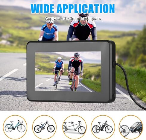 Bike Rear View Camera 1080P with Night Vision, Bike Camera Front & Rear View Wide Angle Lens, Loop Recording, 5000mAh Battery, Bike Accessories for EBike, Mountain in Saudi Arabia