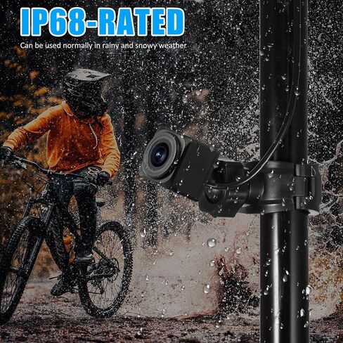 Bike Rear View Camera 1080P with Night Vision, Bike Camera Front & Rear View Wide Angle Lens, Loop Recording, 5000mAh Battery, Bike Accessories for EBike, Mountain in Saudi Arabia