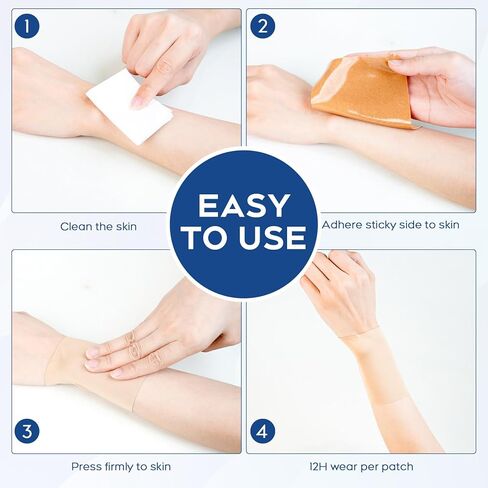 Uposiut Lidocaine 4% Patches, Extra Strength Lidocaine Patches, for Neck, Shoulder, Back, Knee, and Ankle Muscles, 12-Hour Effectiveness - (40 Patches) CPQ0223 in Kuwait