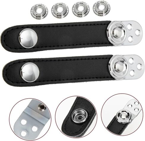 BESTonZON 1set Double-layer Cowhide Accordion Strap Metal Connectors Easy to Install Bellows Belt for Concerts and Practice Fit Replacement Fasteners in Saudi Arabia