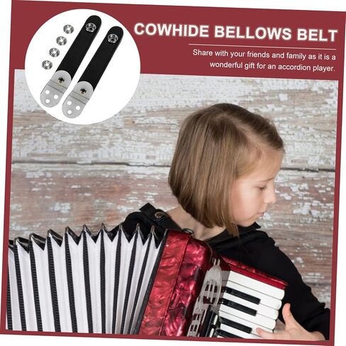 Toyvian Universal Double-Layer Accordion Bellows Buckle Strap with 4 Replacement Metal Fasteners for Accordion Accessories Compact and Lightweight Design 2 Pack in Saudi Arabia