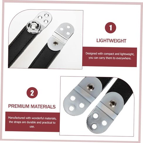 Toyvian Universal Double-Layer Accordion Bellows Buckle Strap with 4 Replacement Metal Fasteners for Accordion Accessories Compact and Lightweight Design 2 Pack in Saudi Arabia