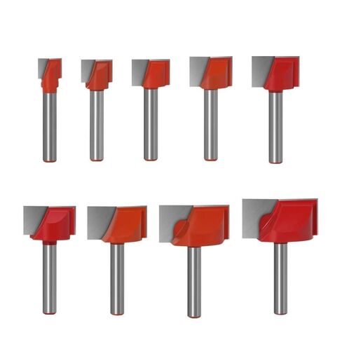 9pc 6mm Shank CNC Carbide End Mill Tool 3D Woodworking Insert Router Bit Tungsten Cleaning Bottom End Milling Cutter Woodworking Cutter in Kuwait