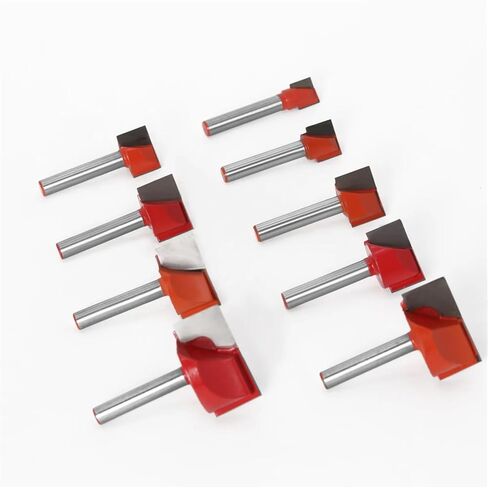 9pc 6mm Shank CNC Carbide End Mill Tool 3D Woodworking Insert Router Bit Tungsten Cleaning Bottom End Milling Cutter Woodworking Cutter in Kuwait