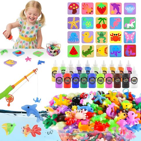 Magic Gel Water Elf Toy Kit, Squishy Making Kit for Kids with 20PCS Aqua Fairy Water Gels & Animal Mold, Gift for Christmas, Easter, Birthday, New Year, Creative Art Craft Girls 5 6 7 8 9 Year Old in Kuwait