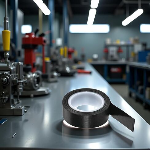 2 Pcs Roll Black 0.13mmx10m Black PTFE Teflon Tape Nonstick Tape 500℉ High-Temp Fiberglass Adhesive High Temperature Tape in Kuwait