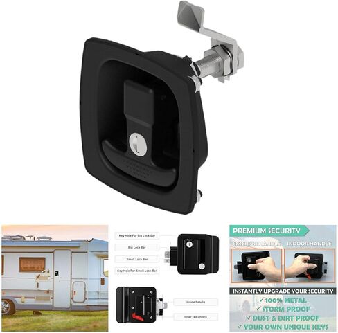 مزلاج باب بمقبض على شكل حرف T من سبائك الزنك، مزلاج سحب LockFlush، قفل حقيبة أدوات الضغط القابلة للطي in Saudi Arabia