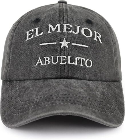 El Mejor Abuelo Hat,Adjustable Embroidered Cotton Fathers Day Dad Baseball Cap in Kuwait