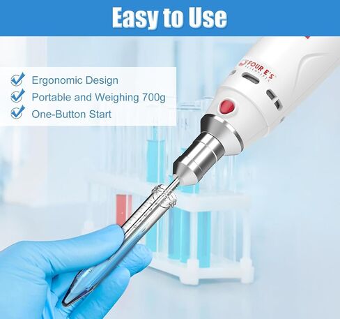 FOUR E'S SCIENTIFIC Lab Homogenizer 8000-30000rpm with Stand, High-Speed Handheld Homogenizer Emulsifier with 10mm 316L Stainless Steel Probe 1mL-250mL in Saudi Arabia