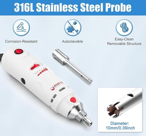 FOUR E'S SCIENTIFIC Lab Homogenizer 8000-30000rpm with Stand, High-Speed Handheld Homogenizer Emulsifier with 10mm 316L Stainless Steel Probe 1mL-250mL in Saudi Arabia