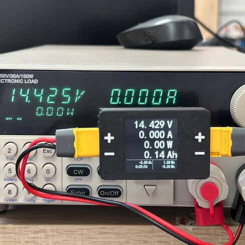 Power Meter Aircraft Model Battery Voltage Capacity Tester, DC Power Analyzer, Portable Battery Power Monitor, 8-150V 25A, Wattage Display, XT60 Connector in Kuwait