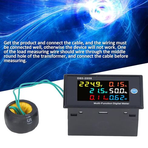 شاشة الطاقة، D85 2058 عدادات لوحة الطاقة، جهد التيار المتردد، التيار، الطاقة النشطة، عامل الطاقة، تردد الطاقة والعرض الكهربائي in Kuwait