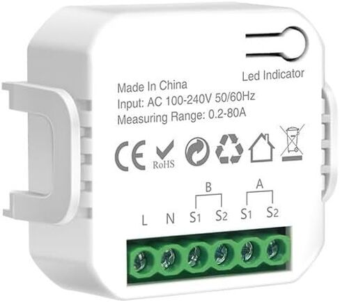 من أجل Tuya 2 Way WiFi مقياس الطاقة ثنائي الاتجاه 1/2 قناة مراقبة الطاقة المنزلية الذكية مع شاشة تطبيق المشبك، جهاز قياس استهلاك الكهرباء للطاقة كيلوواط ساعة، مقياس الفولتميتر (اتجاهين) in Saudi Arabia