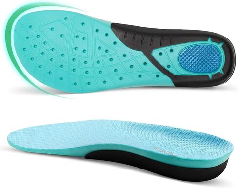 OrthoComfoot Women's Wide Plantar Fasciitis Inserts, Breathable Comfort Arch Support Insoles for Diabetes & Flat Feet, 240LBS+ Heavy-Duty Adjustable TPU, Work Boot Orthotic Insoles, Size 8 Women in Saudi Arabia