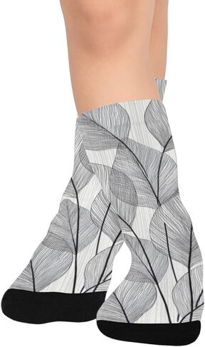 جوارب المشي لمسافات طويلة باللون الرمادي من Minimal Leaff - جوارب شتوية حرارية سميكة دافئة للأولاد والبنات للمدرسة، والارتداء اليومي والأنشطة الخارجية in Kuwait