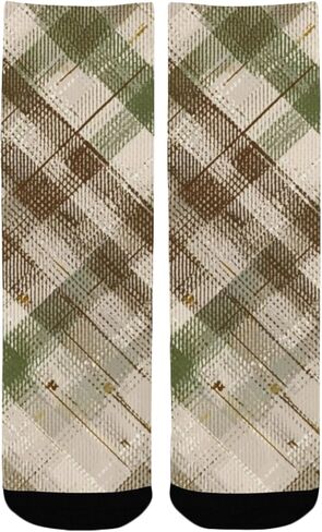 جوارب المشي لمسافات طويلة بطبعة مربعات ريفية - جوارب شتوية حرارية سميكة دافئة للأولاد والبنات الصغار للمدرسة، والارتداء اليومي والأنشطة الخارجية in Kuwait