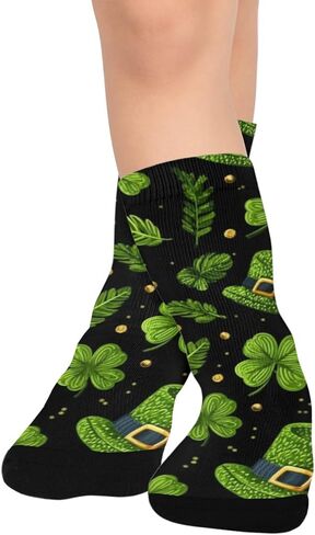 جوارب المشي لمسافات طويلة بنمط Lucky Clover - جوارب شتوية حرارية سميكة دافئة للأطفال الصغار للأولاد والبنات للمدرسة، والارتداء اليومي والأنشطة الخارجية in Kuwait