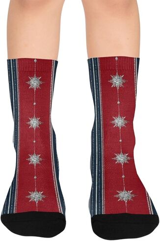 جوارب فيستيف ستارز مخططة للمشي لمسافات طويلة - جوارب شتوية حرارية سميكة دافئة للأولاد والبنات الصغار للمدرسة، والارتداء اليومي والأنشطة الخارجية in Kuwait
