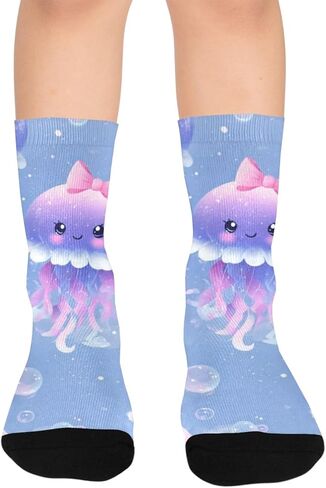 جوارب لطيفة لأصدقاء قنديل البحر للمشي لمسافات طويلة - جوارب شتوية حرارية سميكة دافئة للأطفال الصغار للأولاد والبنات للمدرسة، والارتداء اليومي والأنشطة الخارجية in Kuwait