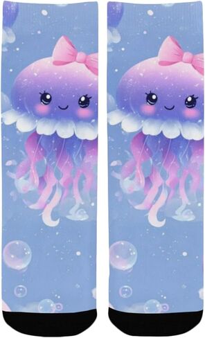 جوارب لطيفة لأصدقاء قنديل البحر للمشي لمسافات طويلة - جوارب شتوية حرارية سميكة دافئة للأطفال الصغار للأولاد والبنات للمدرسة، والارتداء اليومي والأنشطة الخارجية in Kuwait