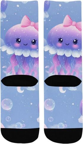 جوارب لطيفة لأصدقاء قنديل البحر للمشي لمسافات طويلة - جوارب شتوية حرارية سميكة دافئة للأطفال الصغار للأولاد والبنات للمدرسة، والارتداء اليومي والأنشطة الخارجية in Kuwait