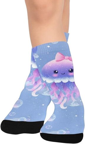 جوارب لطيفة لأصدقاء قنديل البحر للمشي لمسافات طويلة - جوارب شتوية حرارية سميكة دافئة للأطفال الصغار للأولاد والبنات للمدرسة، والارتداء اليومي والأنشطة الخارجية in Kuwait